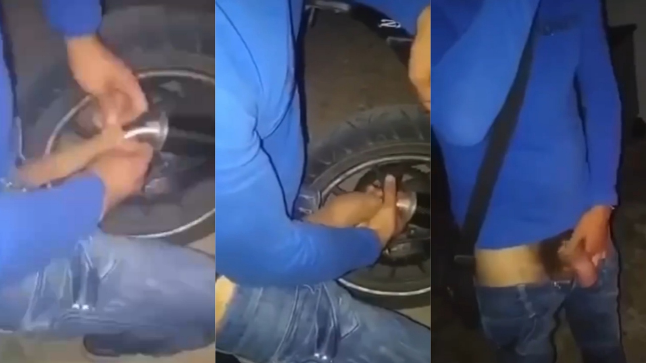 把包皮当成气球吹见过吗？ 还是用排气管来吹 老外真是天赋异禀鸡巴长