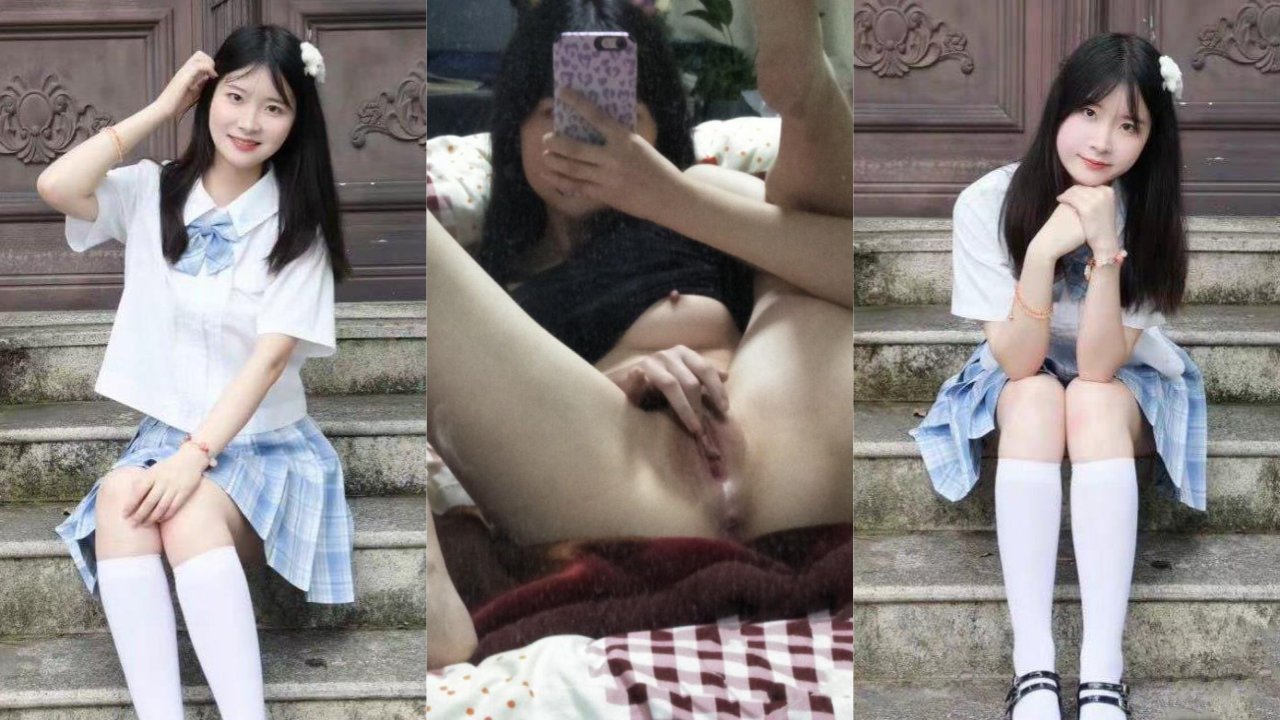 湖南职业技术学院JK学妹『高青柔』被男友疯狂调教！无毛白虎嫩穴对镜自慰抽插！粉嫩欲滴的诱惑无法抗拒！