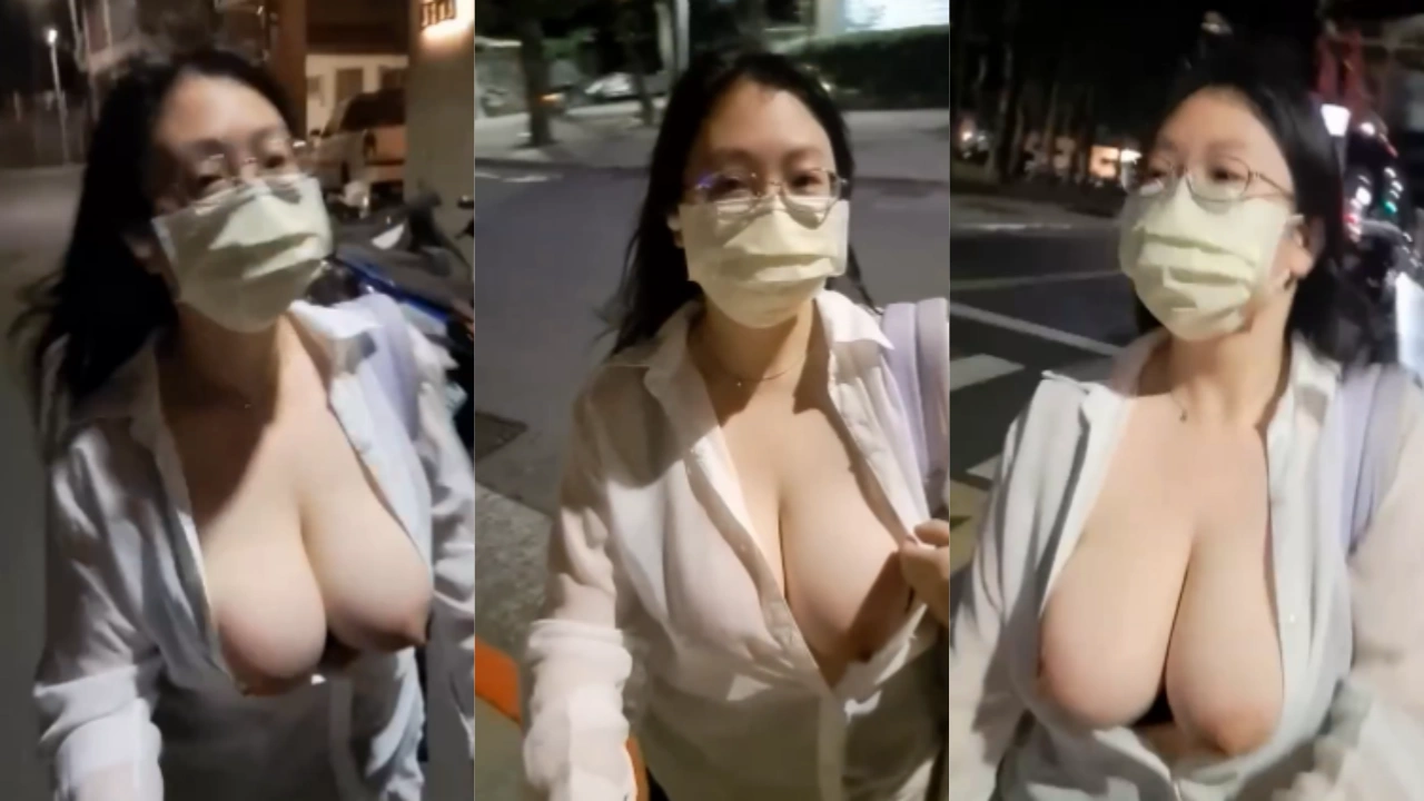 眼镜女白领 晚上下班直播露出奶子步行回家 这奶子看着真是又大又软