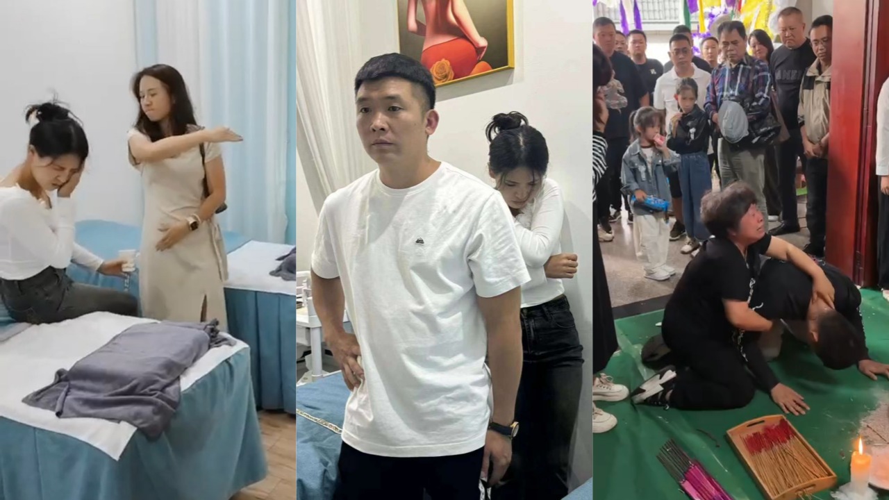 云南芒市德宏山泉老板 郑宗武 出轨逼死白富美老婆 灵堂上还满脸不情愿磕头道歉